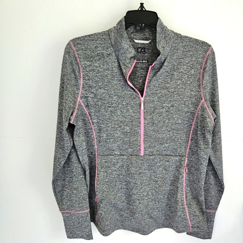 Cutter & Buck gray half zip pullover